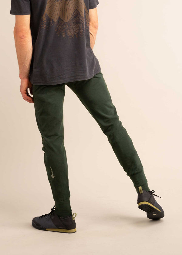 3RD ROCK bataboom organic cotton trousers - Jerome is 5ft 10" with a 30" waist & 37" hips. Here he is wearing a size 30RL.