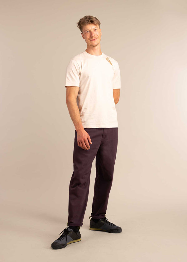 3RD ROCK Gaia Twill Organic Cotton Climbing and outdoor Trousers - Jerome is 5ft 10" with a 31" waist & 38" hips. Here he is wearing a size 32RL.