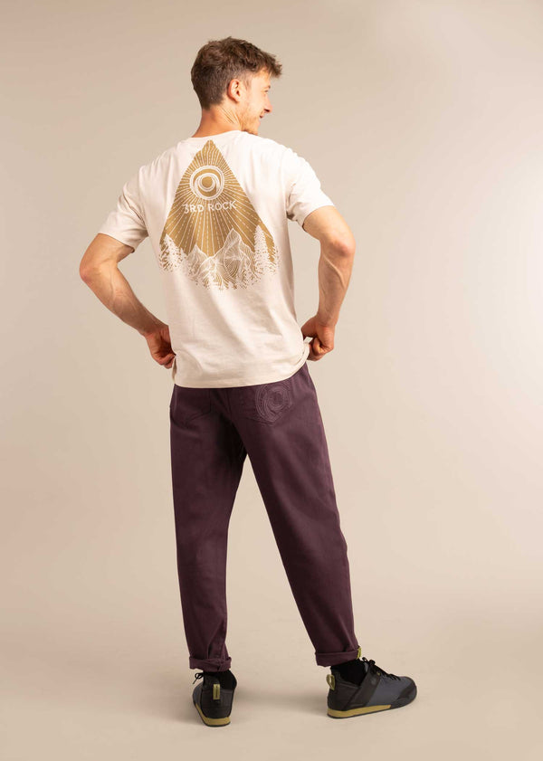 3RD ROCK Gaia Twill Organic Cotton Trousers - Jerome is 5ft 10" with a 31" waist & 38" hips. Here he is wearing a size 32RL.