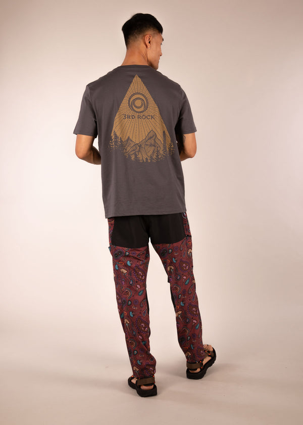 3RD ROCK hiro light recycled performance climbing trousers - Donald is 6ft1″ with a 30" waist, 36" hips & a 33" inseam and is wearing a size 30LL. M