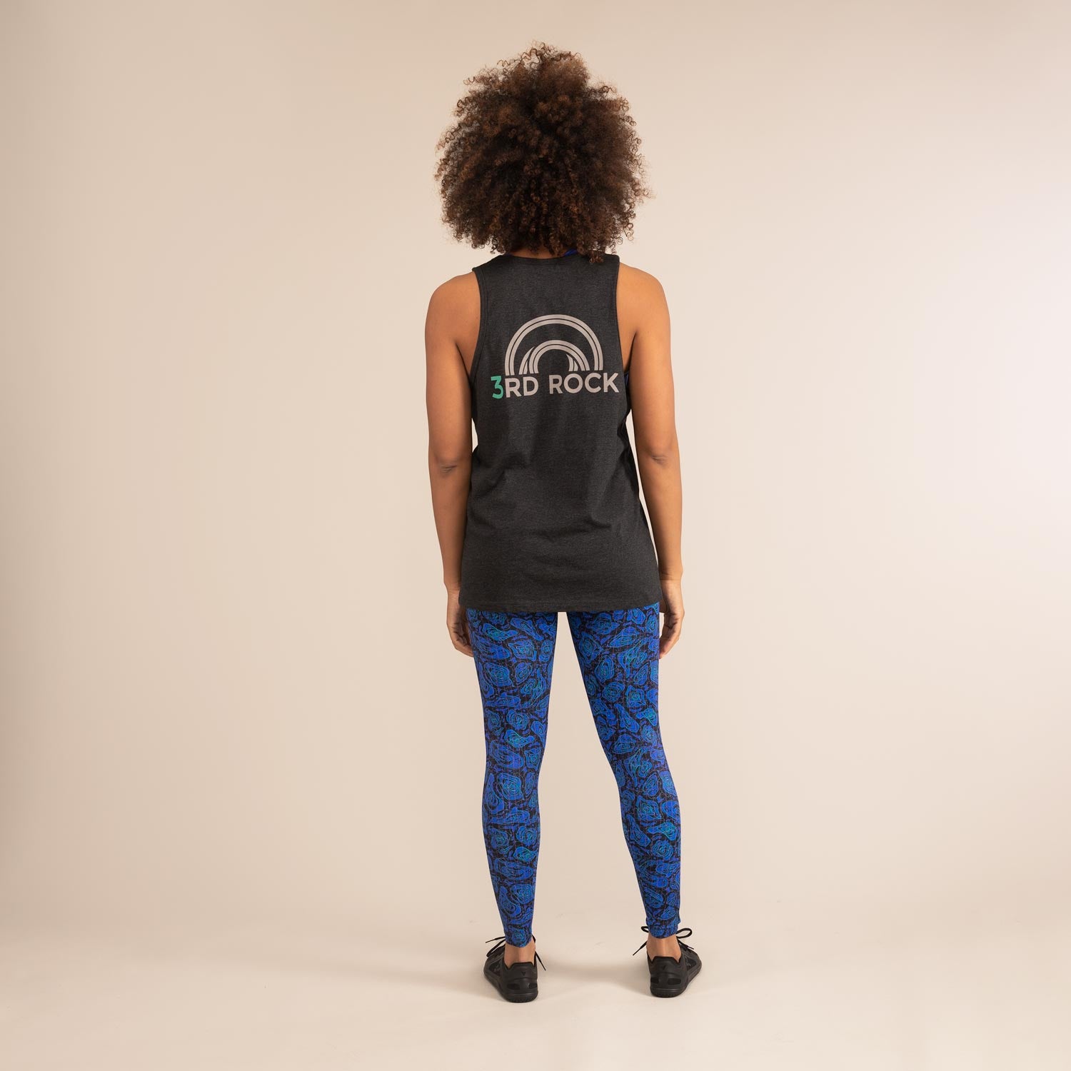 ROMAN LOGO VEST | Organic Cotton Action Vest | 3RD ROCK Clothing -  Kendal is 5ft 8 with a 36" bust and wears a size M F