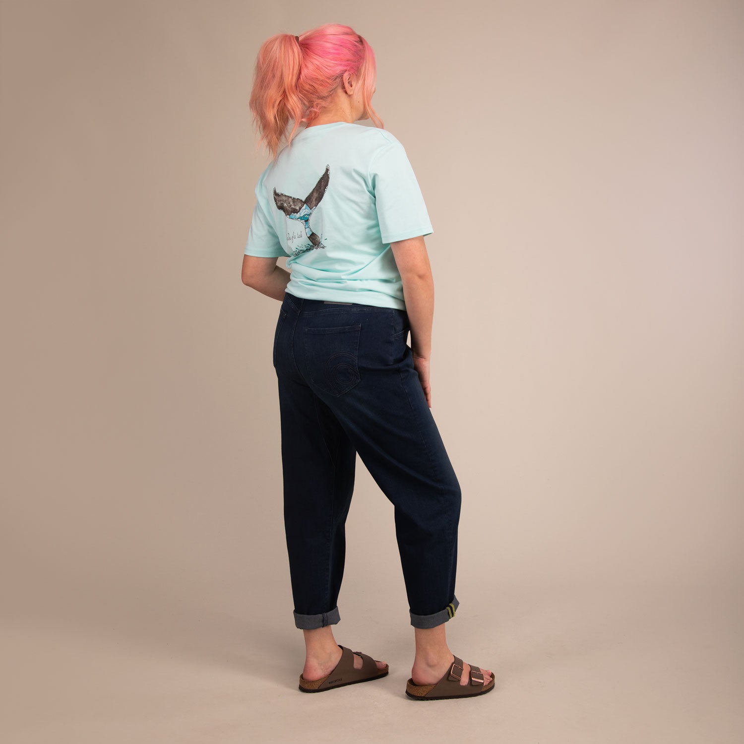 WHALE TEE | Organic Cotton T-Shirt | 3RD ROCK Clothing -  Sophie is 5ft 9 with a 40.5" bust and wears a size L F