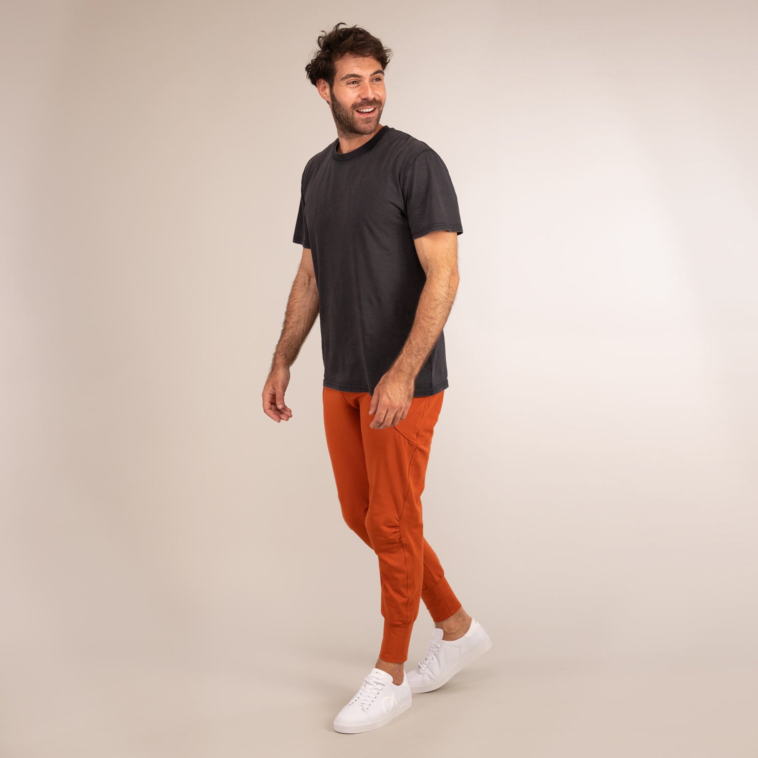 BATABOOM Brushed | Unisex Organic Sweatpants | 3RD ROCK Clothing - Oliver is 6ft 2" with a 34" waist, 40" hips and wears a 34/LL M