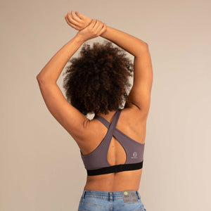 EQUINOX MINIMAL LEOPARD | Reversible Recycled Sports Bra | 3RD ROCK Clothing -  Kendal is a 34D with a 32