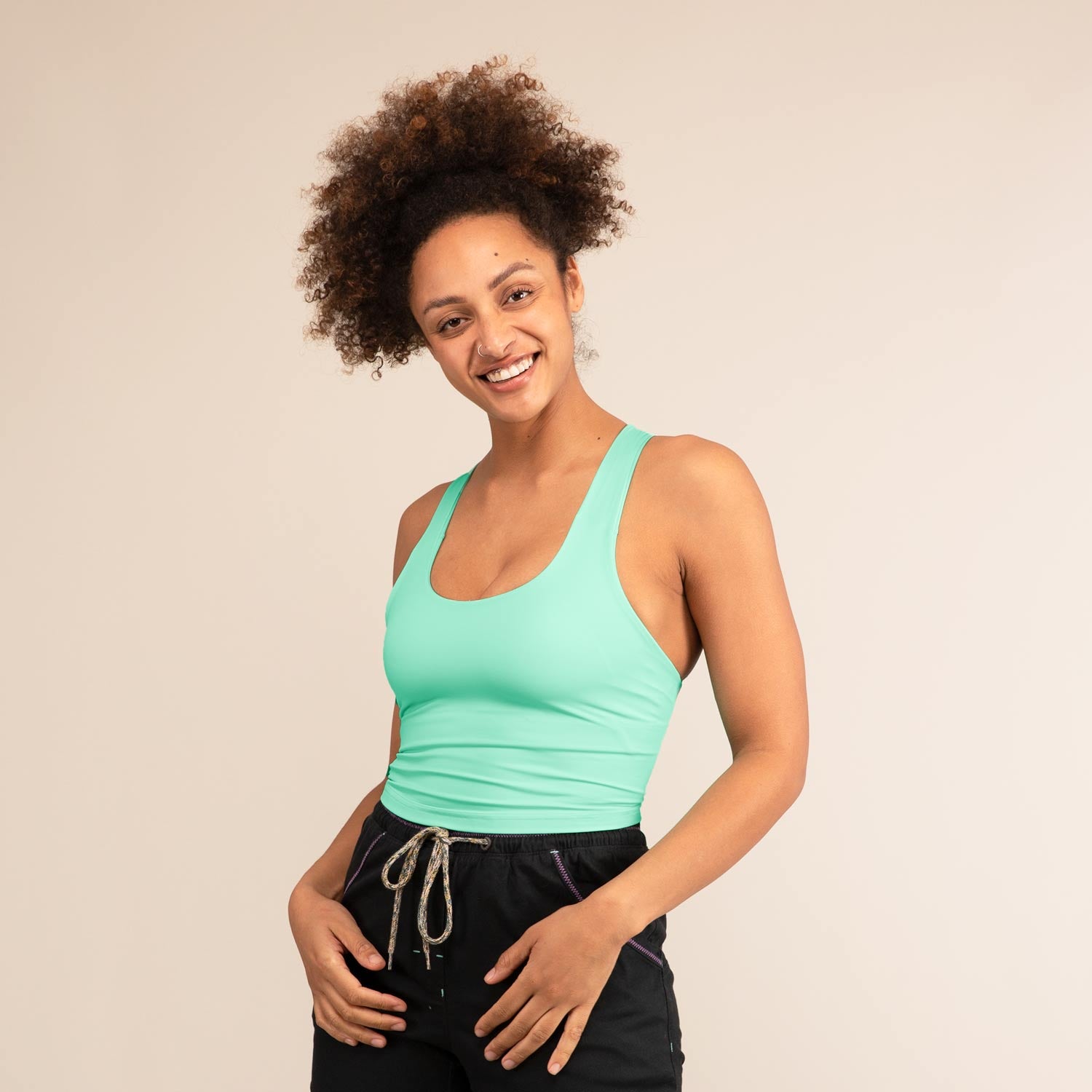 LUNA Sports Bra | Ultra Soft Recycled Bra | 3RD ROCK Clothing -  Kendal is a 34D with a 32" underbust, 36" overbust and wears a size 12 F