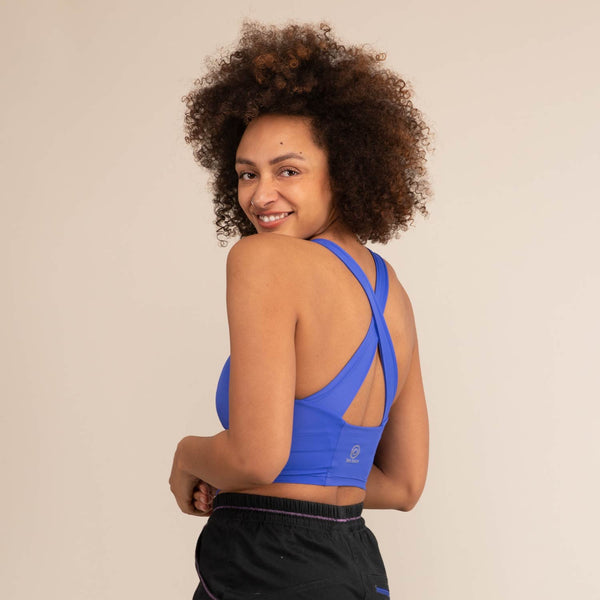 LUNA Sports Bra | Ultra Soft Recycled Bra | 3RD ROCK Clothing -  Kendal is a 34D with a 32" underbust, 36" overbust and wears a size 12 F