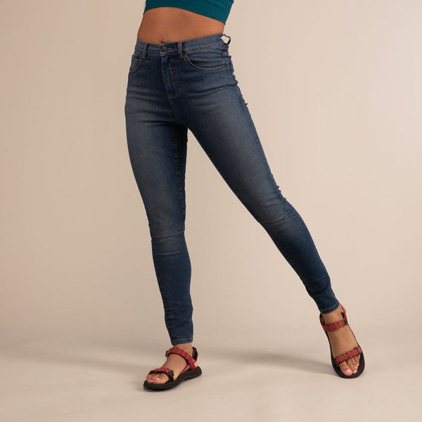MARPLE JEANS | Skinny Cut Stretchy Sustainable Jeans | 3RD ROCK Clothing -  Kendal is 5ft 7 with a 28" waist, 38" hips and wears a size 28/RL F