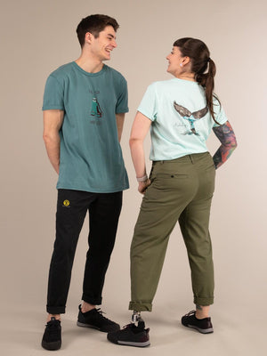 LARK Chinos | Organic Cotton Flexible Chinos | 3RD ROCK Clothing -  Laura is 5ft 6 with a 31