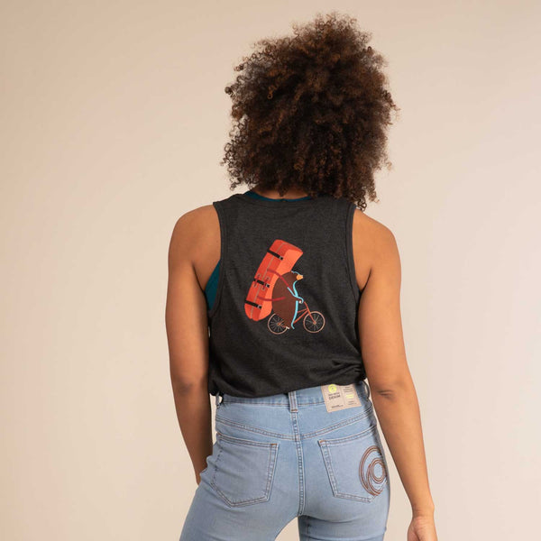 BLOQUEUR VEST | Organic Cotton Action Vest | 3RD ROCK Clothing -  Kendal is 5ft 8 with a 36" bust and wears a size M F