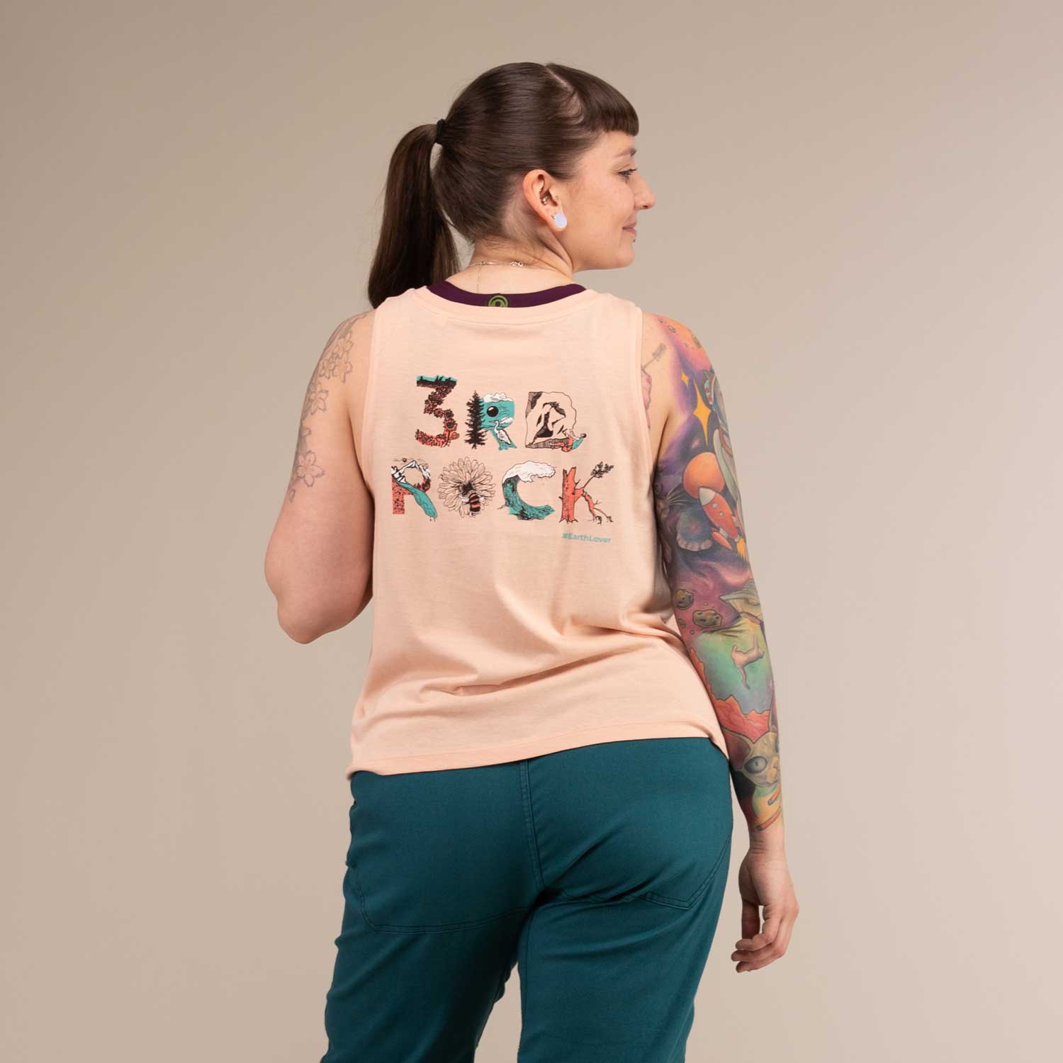 EARTHLOVER ALICE VEST | Organic Comfort Fit Vest | 3RD ROCK Clothing -  Laura is 5ft 6 with a 36" bust and wears a size M F