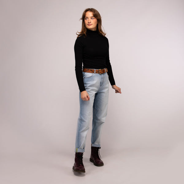 Emma modelling our unisex GAIA Jeans. F