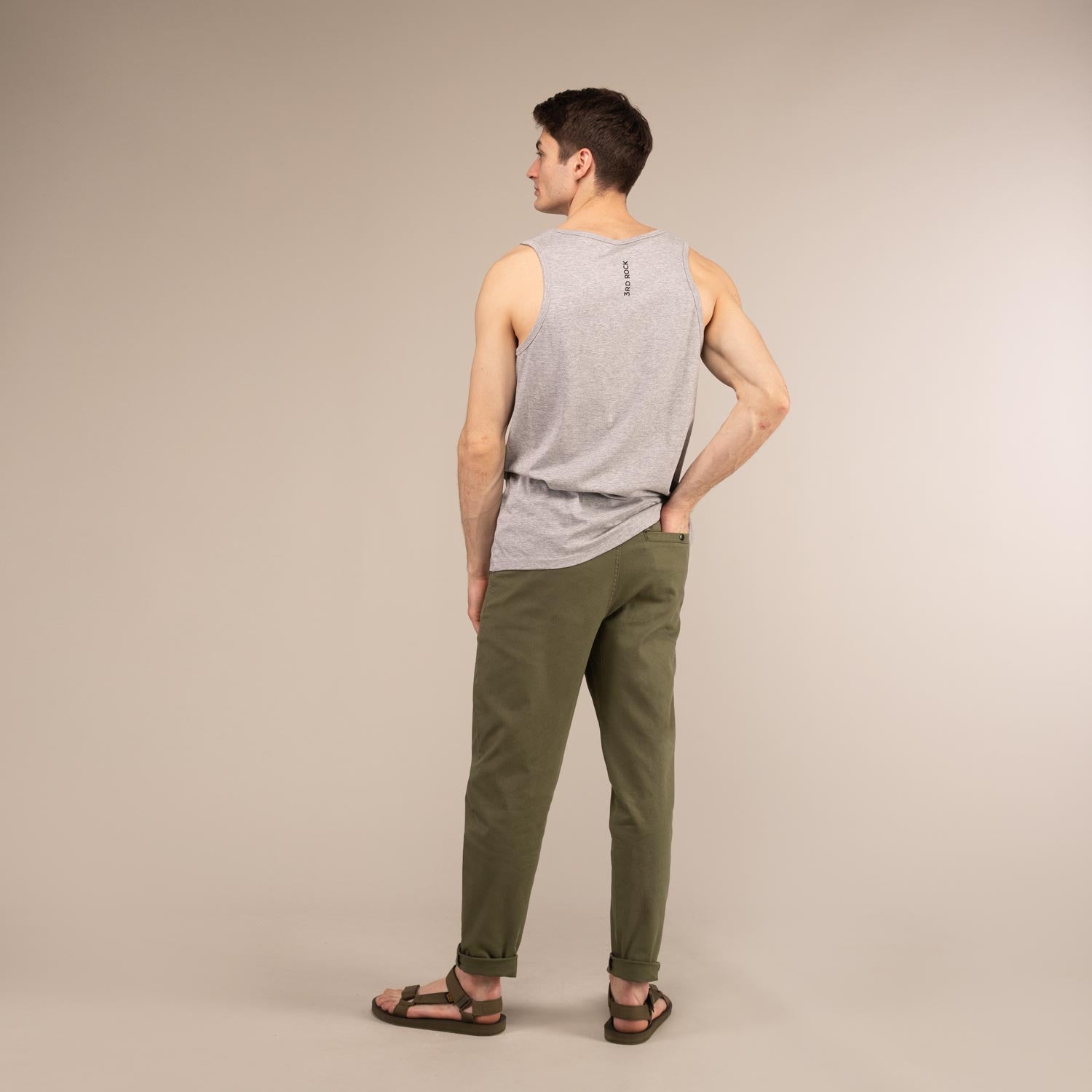 LARK Chinos | Organic Cotton Flexible Chinos | 3RD ROCK Clothing -  Billy is 5ft 11 with a 30" waist, 37" hips and wears a 30/RL.  M