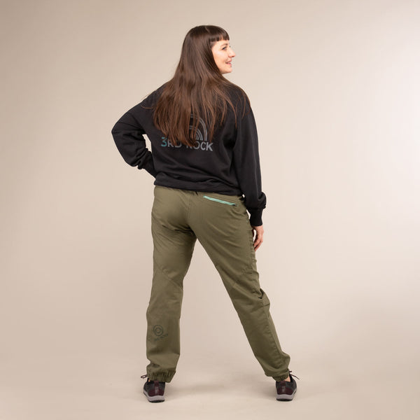 MARGO TROUSERS |  Organic Cotton Climbing Trousers | 3RD ROCK Clothing -  Laura is 5ft 6 with a 31" waist, 43" hips and wears a size 32/RL F