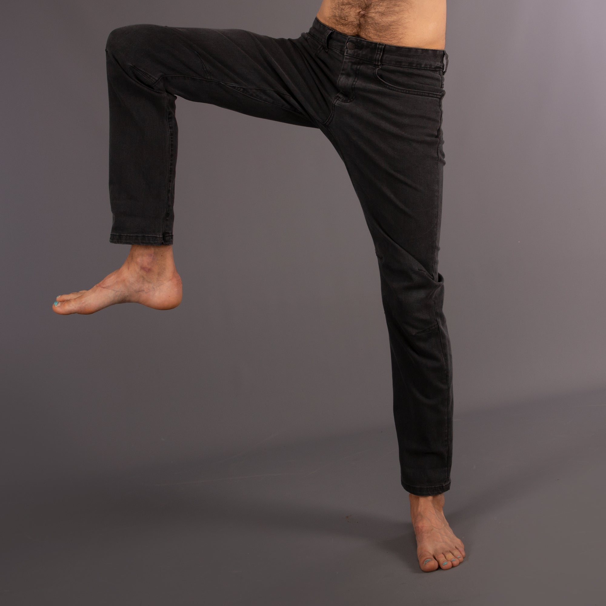 MERCURY Jeans | Mid Black Stretchy Sustainable Jeans | 3RD ROCK Clothing -  James is 6ft 2" with a 32" waist and 34" inseam, and wears a size 32/LL. M