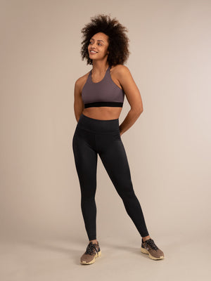 TITAN BLACK LEGGINGS | Recycled Leggings | 3RD ROCK Clothing -  Kendal is 5ft 7 with a 28