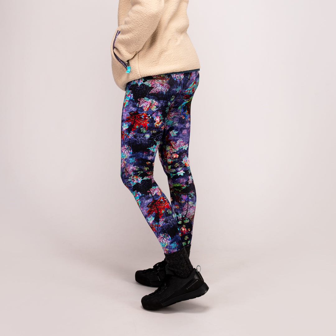 TITAN CRUNCH Leggings, Recycled Fabric with Autumn Print