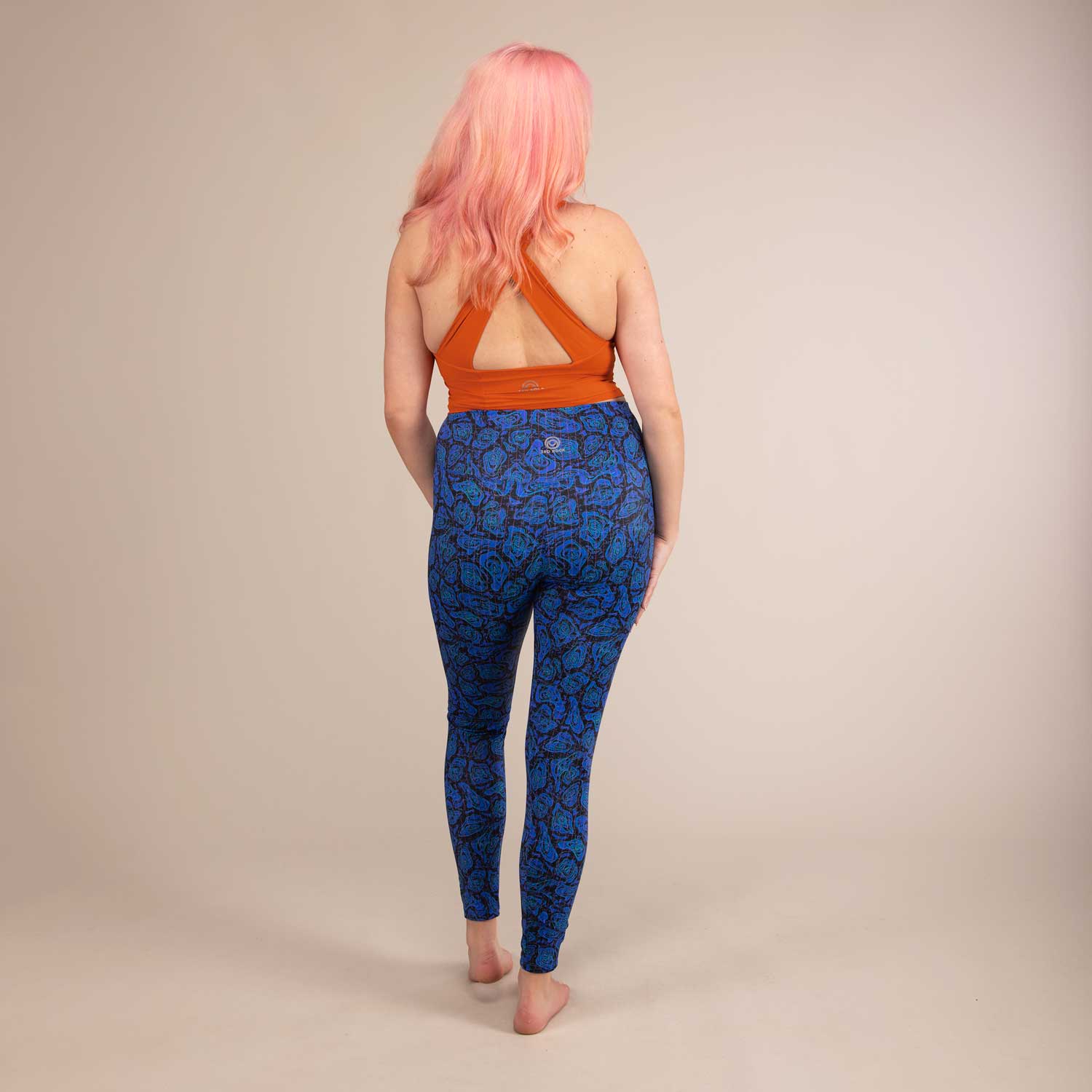 TITAN GEO JAGUAR LEGGINGS | Printed Recycled Leggings | 3RD ROCK Clothing -  Sophie is 5ft 9 with a 34" waist, 42" hips and wears a size 16 F