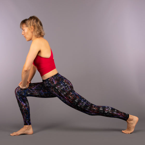 TITAN TWIGGY Leggings | Recycled Fabric with Autumn Print | 3RD ROCK Clothing -  Jessica is 5ft 7" with a 32" inseam, 29" waist and 38.5" hip and wears a 10. F