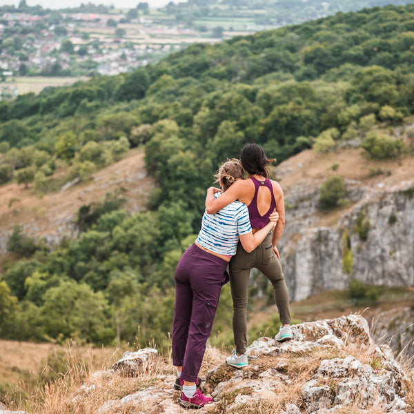Enjoying the view over cheddar Gorge with 3RD ROCK's HIRO and IRIS trousers. F